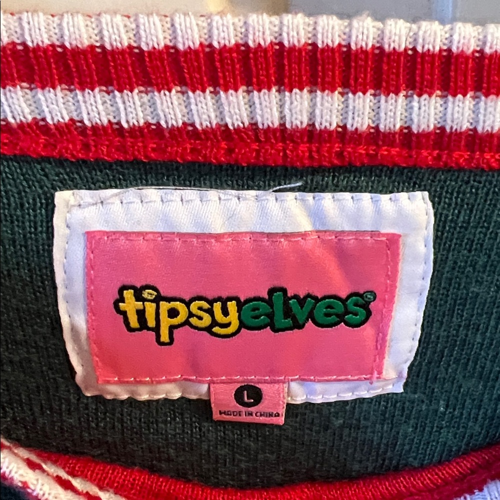 Women’s Tipsy Elves Ugly Christmas Sweater size L - Picture 2 of 5